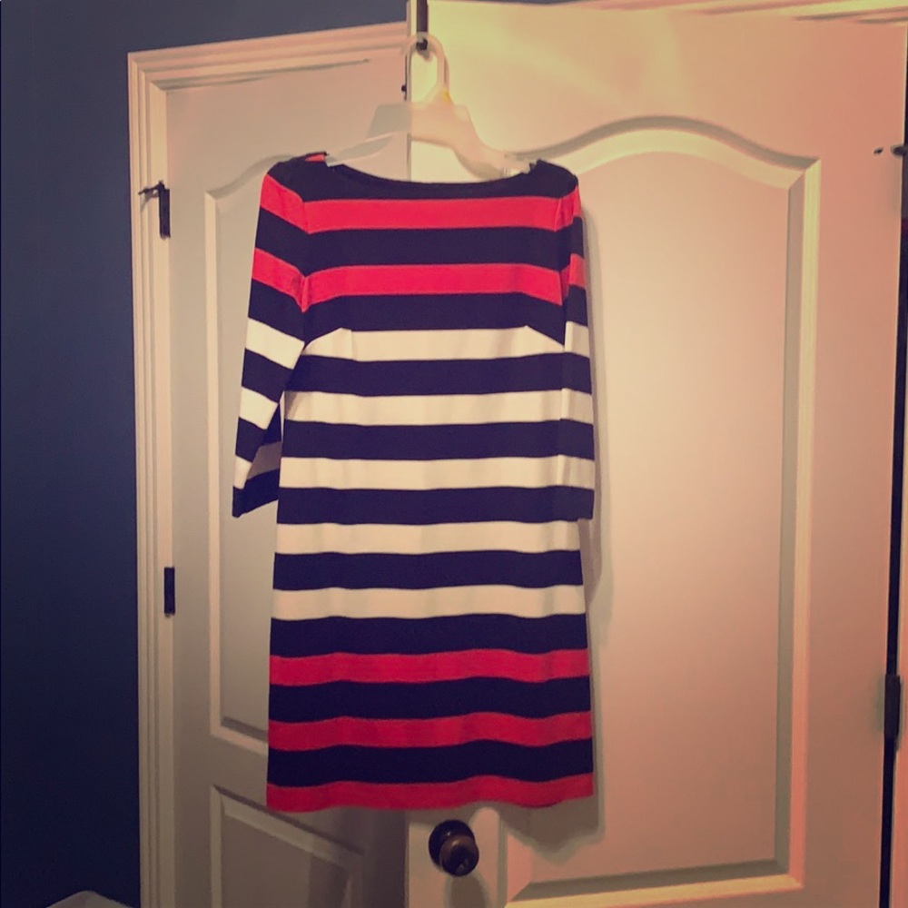 Boatneck, 3/4 sleeve dress